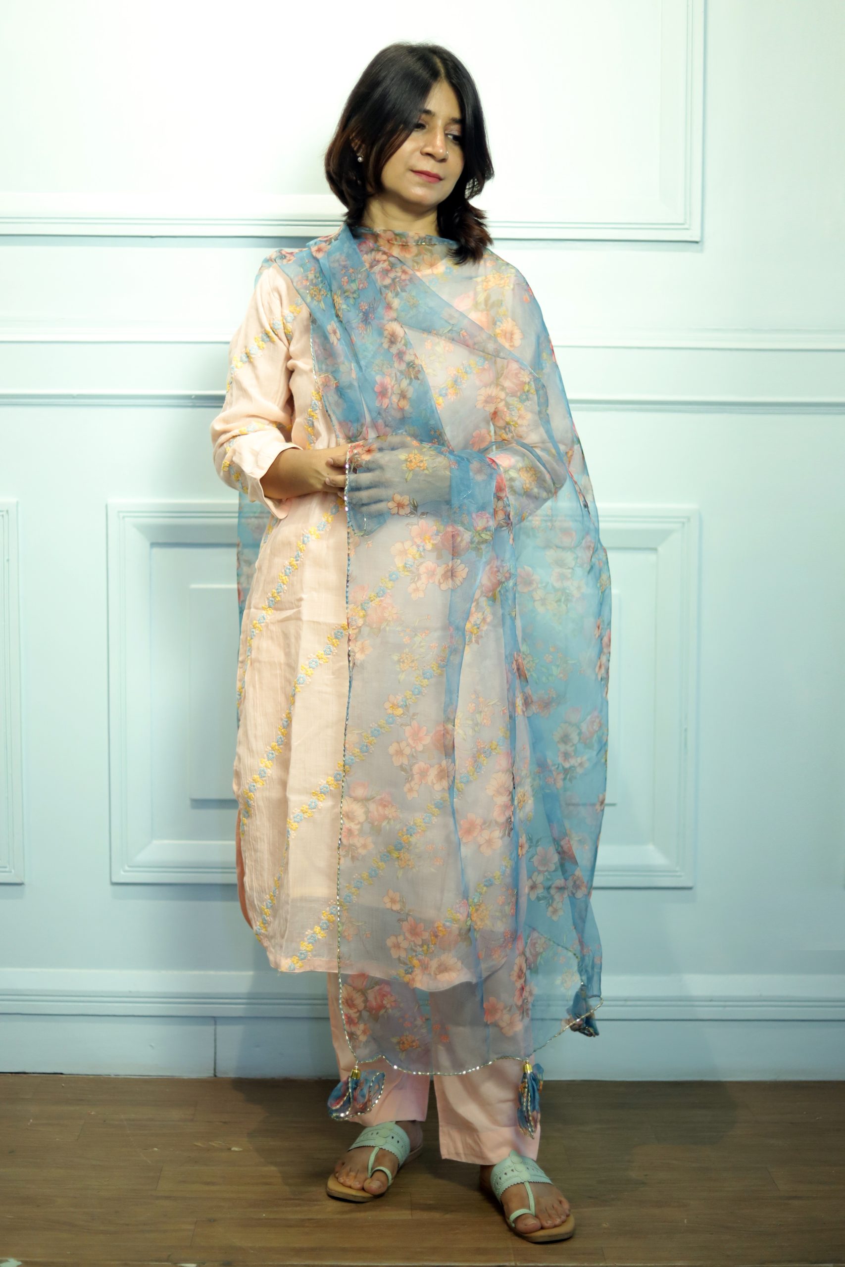 Peachy Vibes Mul-Cotton Kurta Set - Image 6