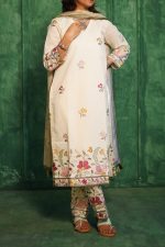Ivory Embroidered Pure Cotton Kurta Set