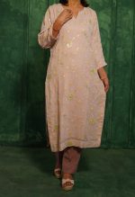 Pastel Pink & Yellow-Green Georgette Kurta Set