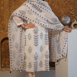 Alabaster Kota Doria Kurta Set