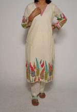 Happy Spring Pure Cotton embroidered Kurta Set
