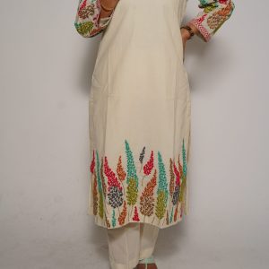 Happy Spring Pure Cotton embroidered Kurta Set