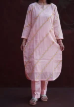 Peachy Vibes Mul-Cotton Kurta Set