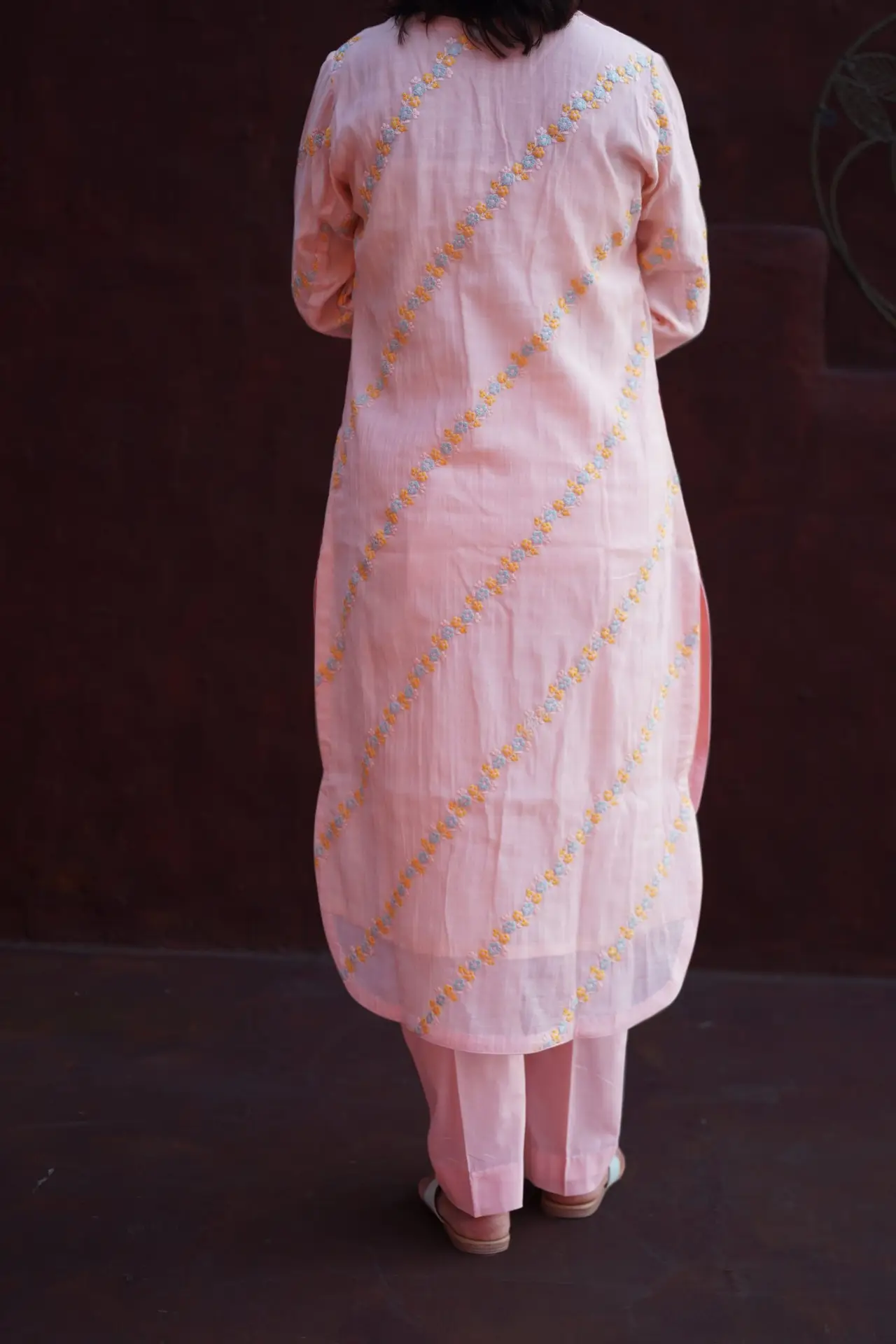 Peachy Vibes Mul-Cotton Kurta Set - Image 5