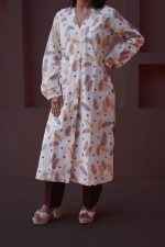 Brown Leaf Embroidered Sequin Kurta Set Earthy Glamour, Everyday Ease