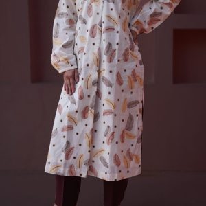 Brown Leaf Embroidered Sequin Kurta Set Earthy Glamour, Everyday Ease