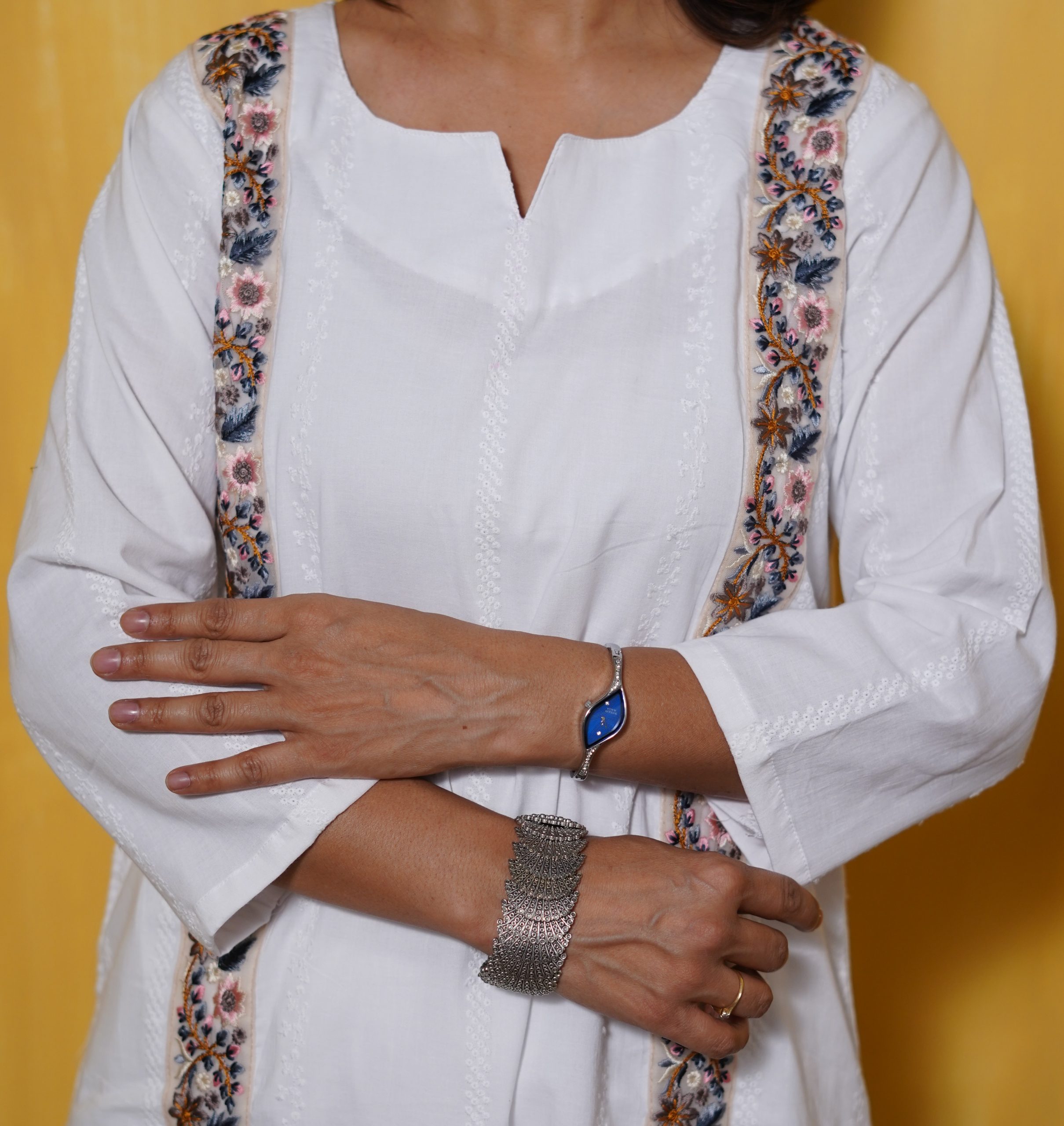 Summer White Pure Cotton Kurta Set - Image 2