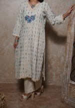 Blue Orchid Kurta - Pure Linen Elegance